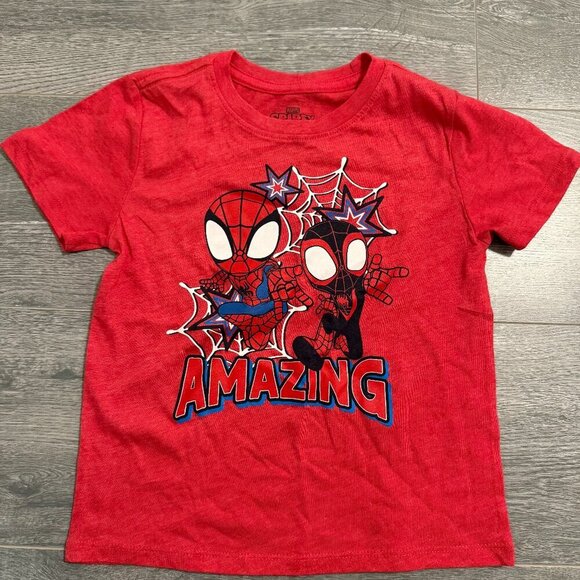 Marvel Spider Man Solid Short Sleeve Toddler T Shirt Bundle of 2 Size 4T - Picture 3 of 4